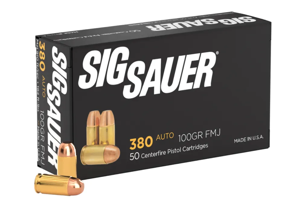 Sig Sauer Elite .380 Auto Ammo 100 gr FMJ 50 Rounds E380B1-50