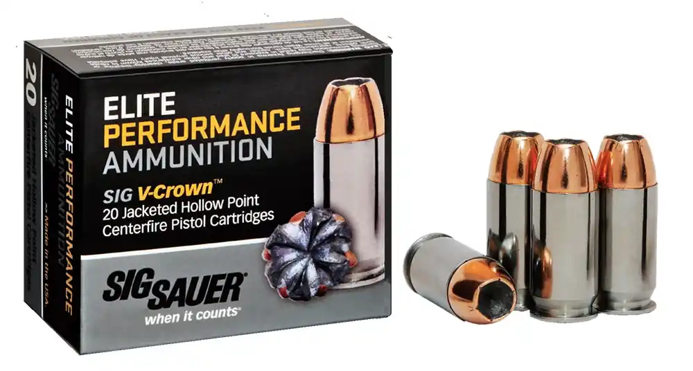 Sig Sauer 40 S&W 165 Gr. Elite V-Crown JHP 20 Per Box