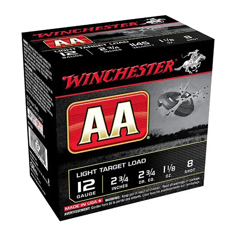 Winchester AA Target Load 12 Ga. 2.75" 1145 FPS 8 Shot 25 Per Box