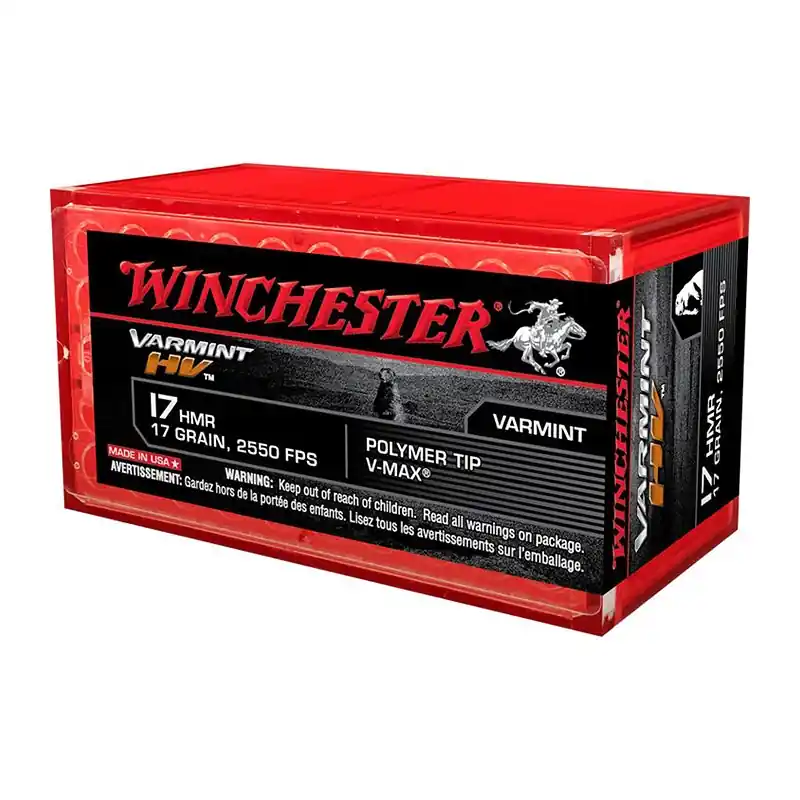 Winchester 17HMR 17 Gr. 2550 FPS Varmint High Velocity 50 Per Box