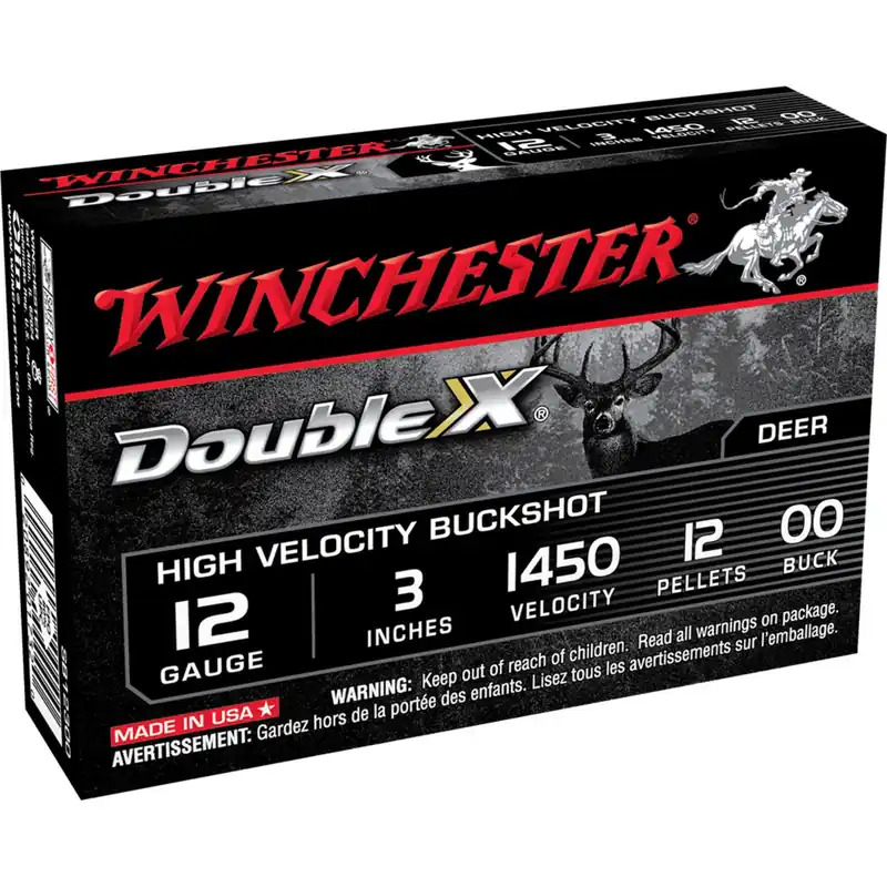 Winchester Double X High Velocity Buckshot 12 Gauge 3" 00 Buck 5 Rounds