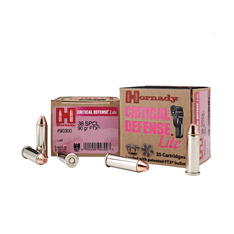 Hornady Critical Defense Lite .38 Special 90 Gr Pink Flex Tip Expanding
