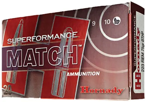 Hornady BTHP Superperformance Match Ammo 223 Rem 75Gr 20/Box