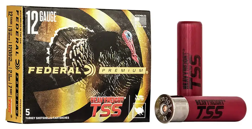 Federal Heavyweight TSS Shotshell 12ga 3.5" 2-1/4 oz 7 Tungsten Shot 5 Shells Per Box