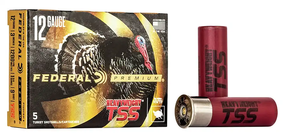 Federal Premium Heavyweight TSS Shotshell 12ga 3" 1-3/4 oz 9 Tungsten Shot 5 Shells Per Box