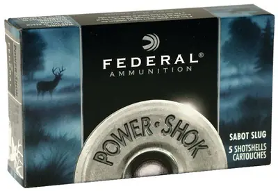 Federal Power-Shok Sabot Slugs 20 Gauge 2.75" 1450 FPS .875 Ounce Lead Slug 5 Pe