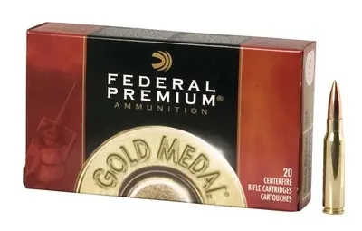 Federal Gold Medal .308 Winchester 168 Gr Sierra MatchKing Boattail Hollow Point