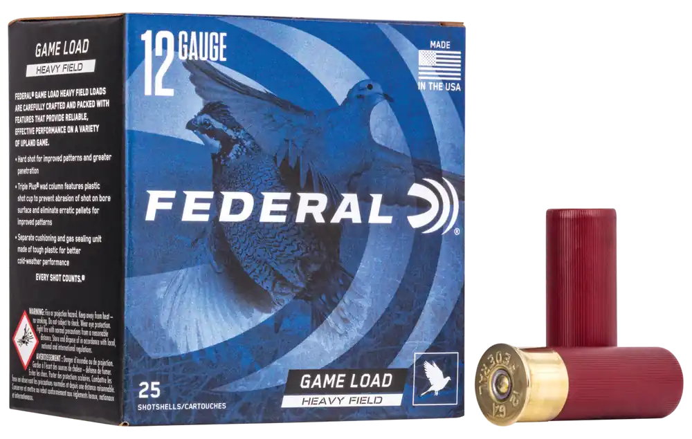 Federal Game-Shok Heavy Field Load 12ga 2.75" 1-1/8 oz 8 Lead Shot 25 Shells Per Box