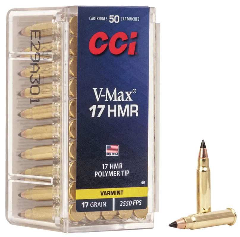 CCI Varmint 17 HMR 17 Gr. Hornady V-Max 50/Box