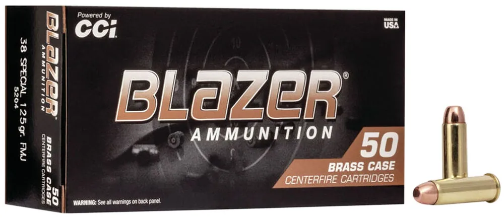 CCI Blazer Brass 38 Special 125 Gr. 865 fps Full Metal Jacket 50/Box