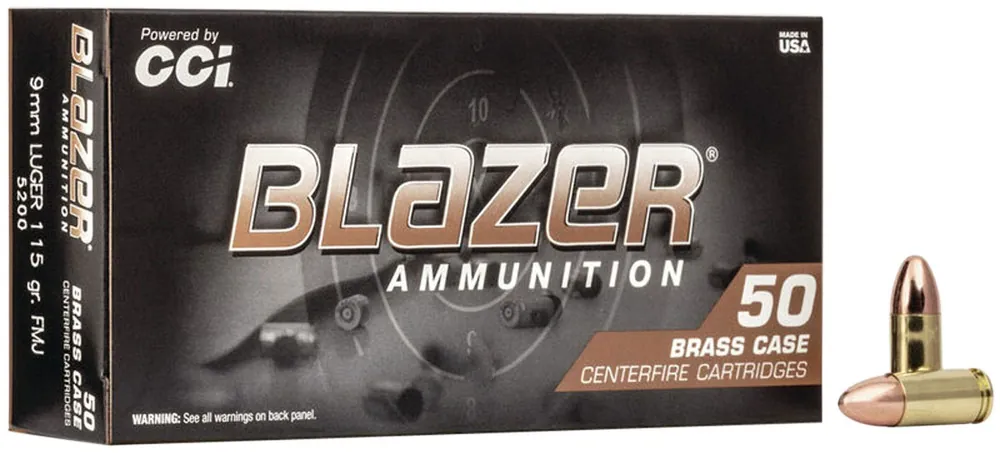 CCI Blazer Brass 40 S&W 180 Gr. 985 fps Full Metal Jacket 50/Box