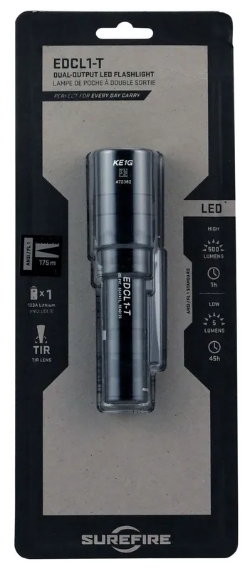 Surefire EDCL1T Dual-Output Everyday Carry LED Flashlight