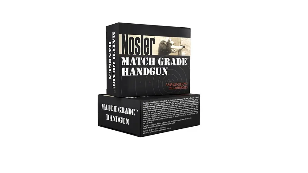Nosler Match Grade 45 ACP 185 gr. JHP 20/Box