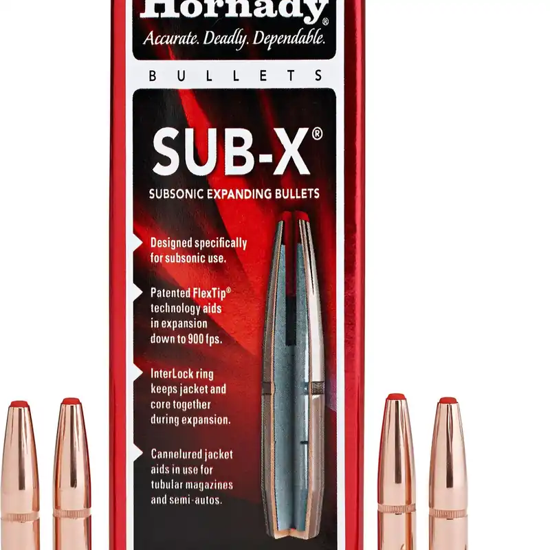 Hornady Bullets Sub-X 30 Cal 190 Gr 100/Box