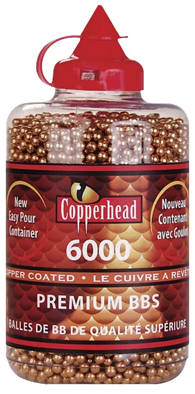 Crosman Copperhead Copper-Coated 4.0 gr. BBs Resealable Plastic Bottle 6000 Coun