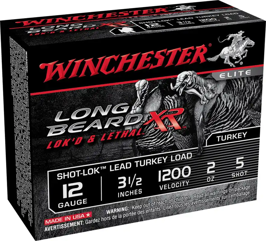 Winchester Long Beard XR Turkey Load Shotshell 12ga 3-1/2" 2.0 oz 5 Copper-plated Lead Shot 10 Shells Per Box