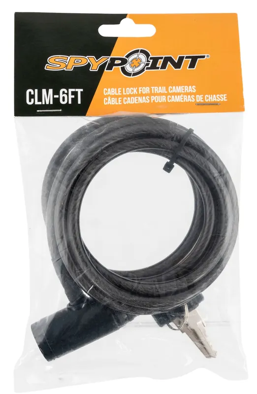 Spypoint Cable Lock Compatible With Spypoint Cameras 6‘ Long Black