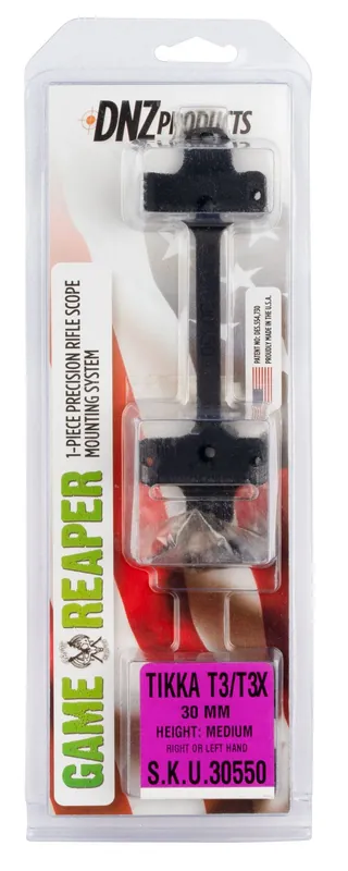DNZ 30550 Game Reaper Tikka T3,T3x 30mm Medium 1-Piece Matte Black