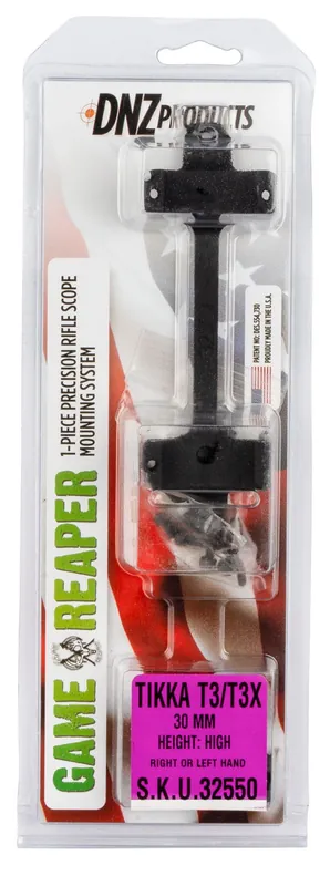 DNZ 32550 Game Reaper Tikka T3,T3x 30mm High 1-Piece Matte Black
