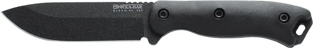 Ka-Bar BK16 Becker 4.38" Black Drop Point Plain Ultramid Black Handle Fixed