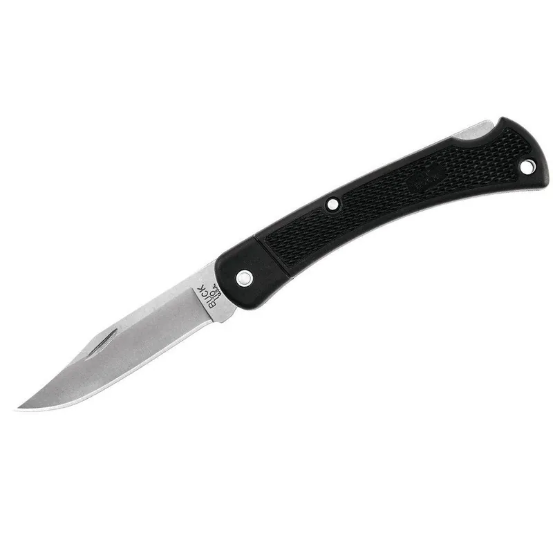 Buck Knives 110 Folding Hunter LT 3.5" Plain Blade Folding Knife with Sheath