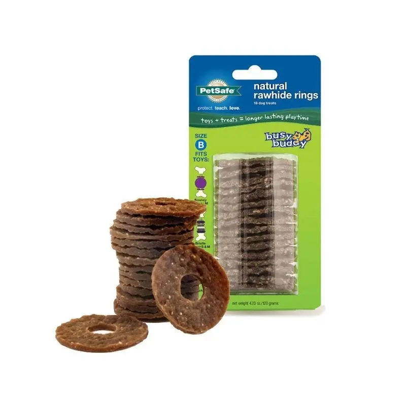 PetSafe Sportsmen Busy Buddy Ring Refills Rawhide Dog Toy