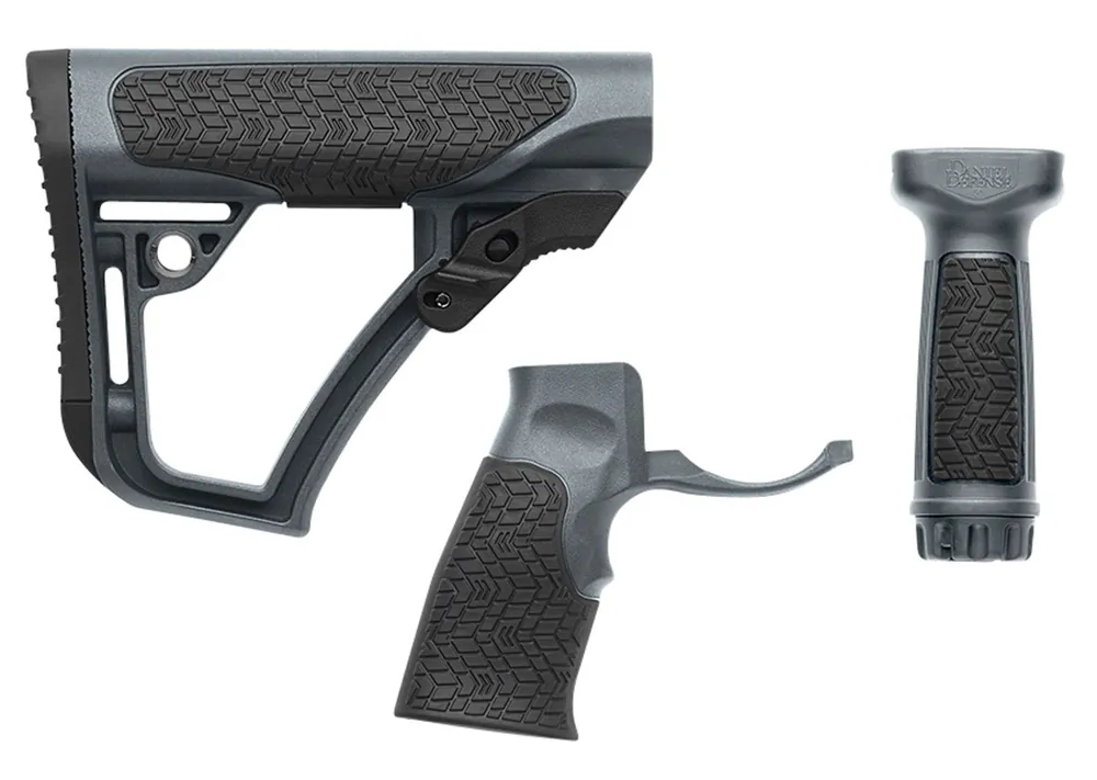 Daniel Defense Buttstock Pistol Grip Vertical Foregrip Combo Gray