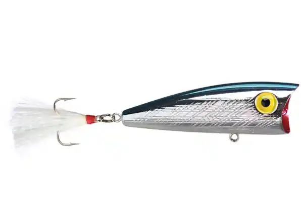 Rebel Pop-R Topwater Bait - 1/4 oz. 2.5" Silver/Blue