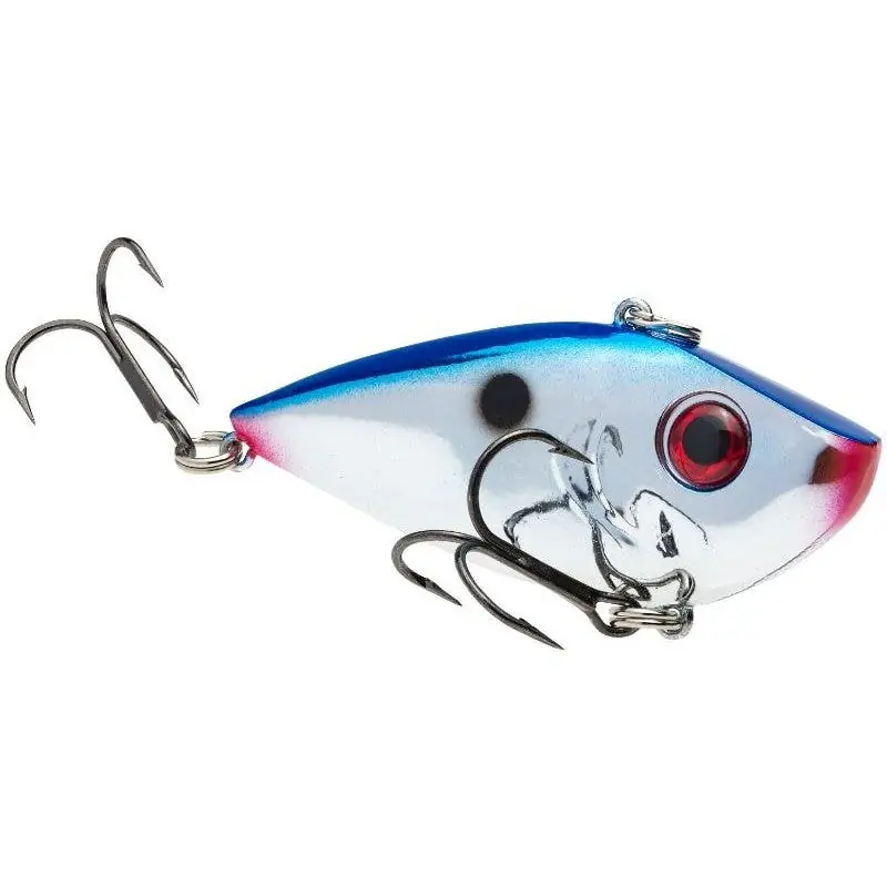 Strike King Red Eyed Shad Lipless Crankbait - Smokey Chrome/Blue 1/4 oz.