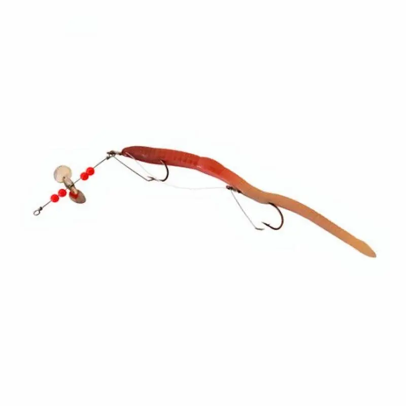 Creme Scoundrel 6 Rigged Worm with Weedless Hook"