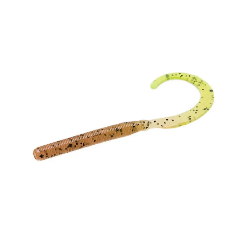 Zoom Curly Tail Worm - Pumpkin Chartreuse