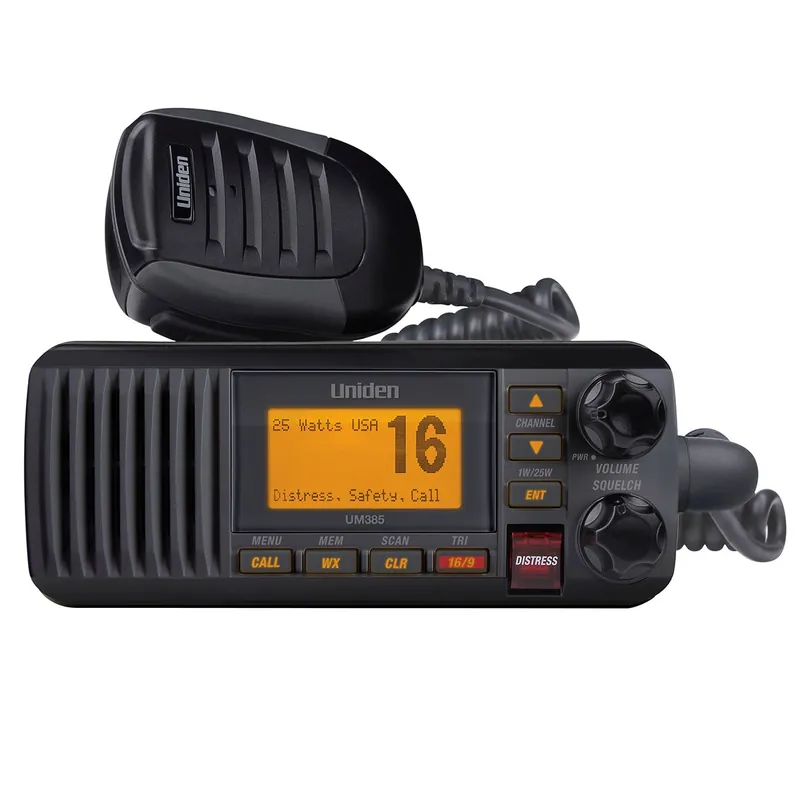 Uniden UM385 Fixed Mount Marine Radio Black