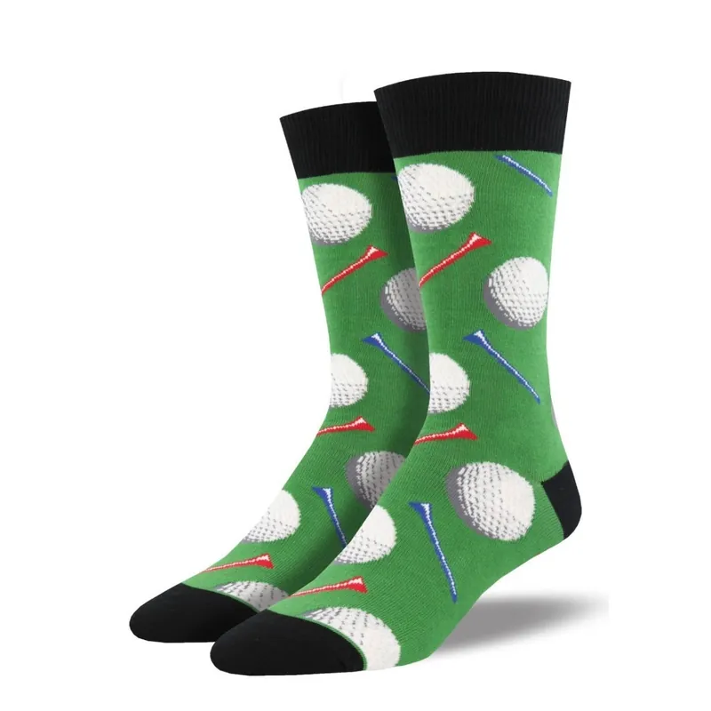 SockSmith Men‘s "Tee It Up" Green Socks