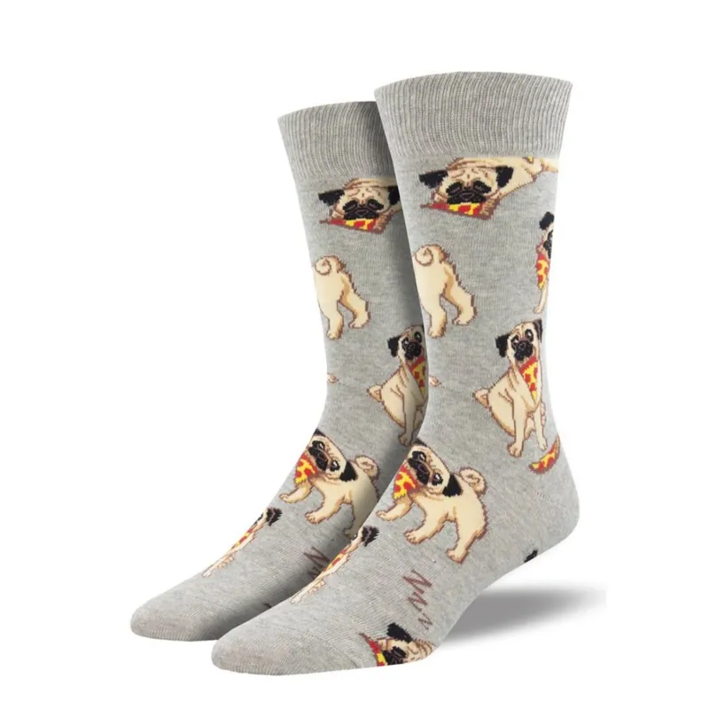SockSmith Men‘s "Man‘s Best Friends" Heather Grey Socks