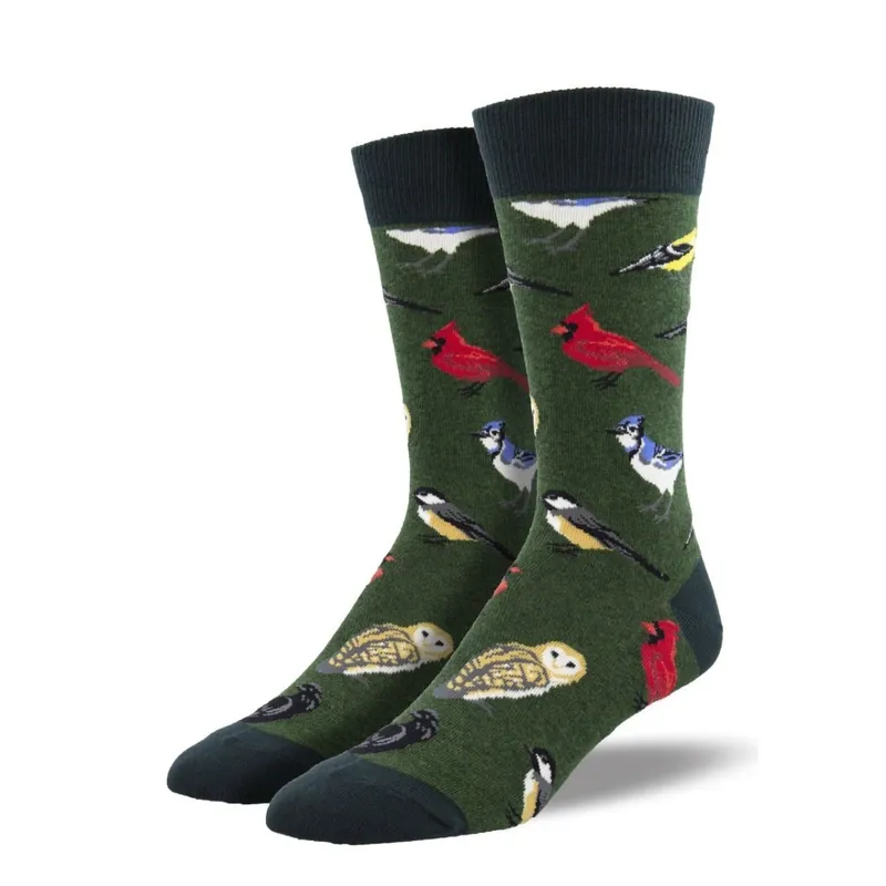 SockSmith Men‘s "Bird Is The Word" Green Socks