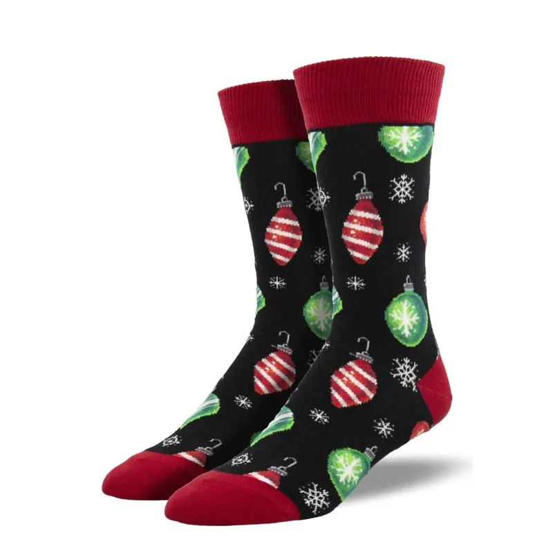 SockSmith Men‘s "Ornaments" Black Socks