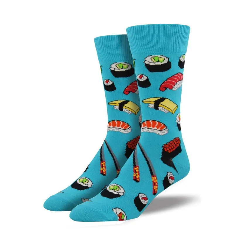 SockSmith Men‘s "Sushi" Bright Blue Socks