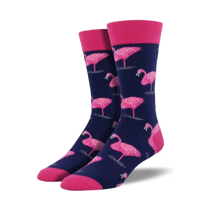 SockSmith Men‘s "Flamingo" Navy Socks