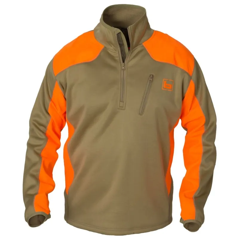 Banded Soft-Shell Upland 1/4-Zip Tan/Blaze Pullover