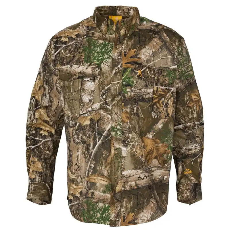 Browning Wasatch Camo L/S Shirt-Realtree Edge-S