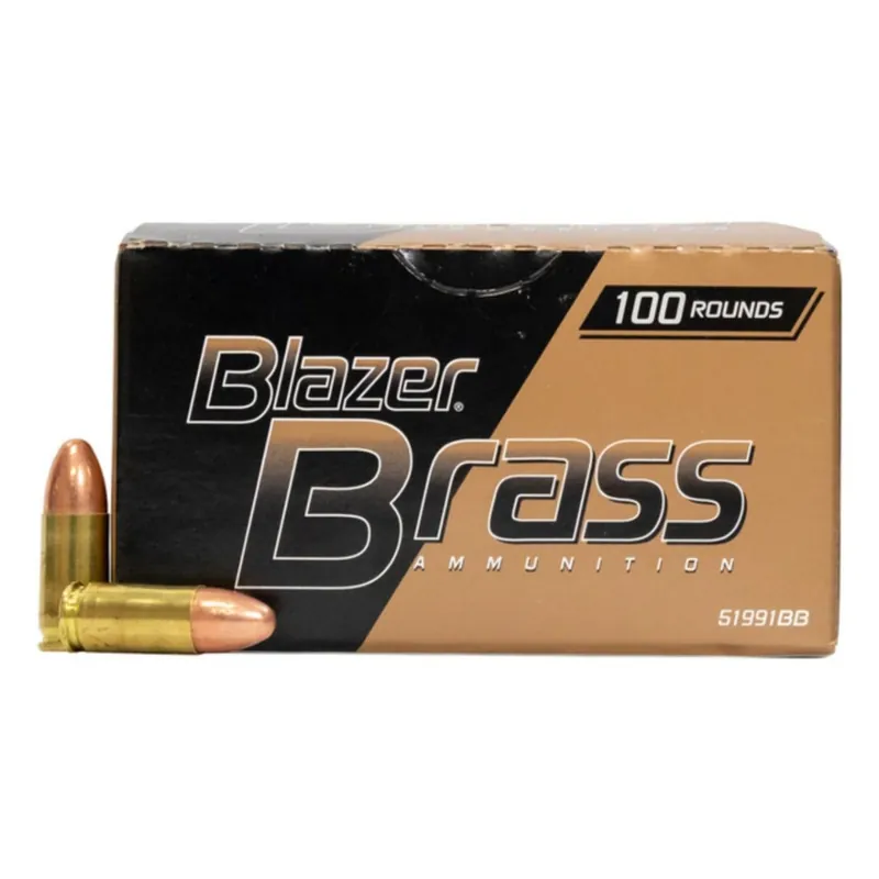CCI Blazer Brass 9mm Luger 115 Grain Full Metal Jacket 100/Box CCI51991BB