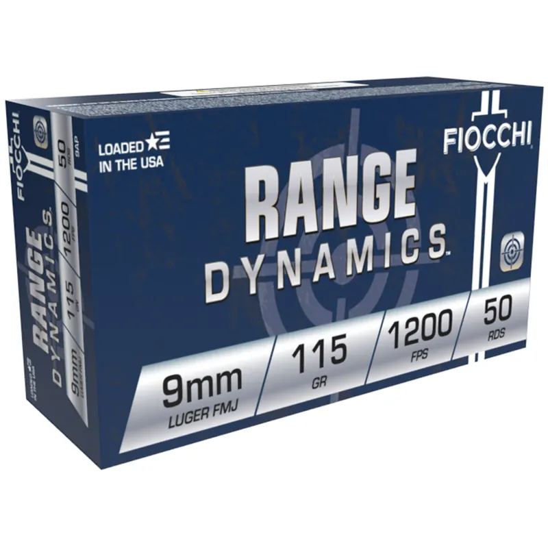 Fiocchi 9mm Luger 115 Grain Full Metal Jacket 50/Box FIO9AP
