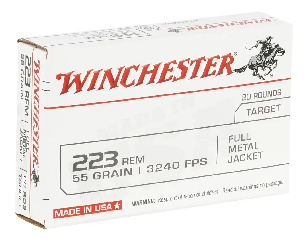 Winchester .223 Rem. 55 Grain Full Metal Jacket 20/Box
