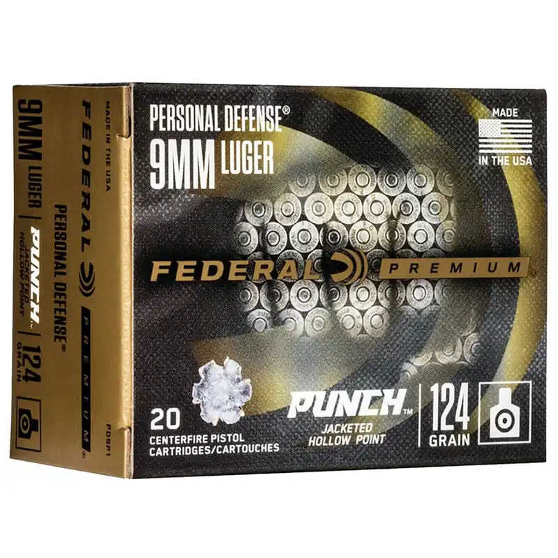 Federal Punch 9mm 124 Gr. JHP 20/Box