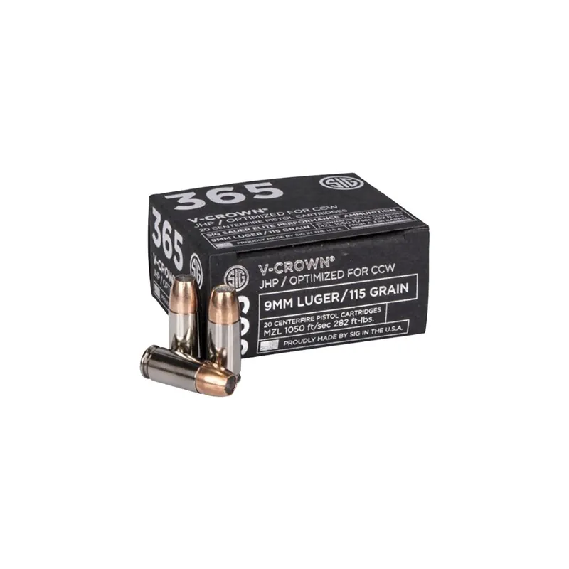 Sig Sauer Elite V-Crown 365 9mm 115 Gr. JHP 20/Box