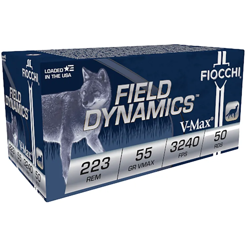 Fiocchi Field Dynamics .223 Remington 55 Gr. V-Max Polymer Tip 50/Box