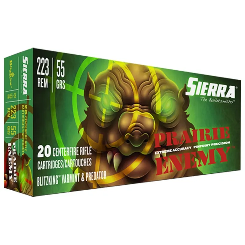 Sierra Prairie Enemy .223 Remington 55 Gr. 20/Box