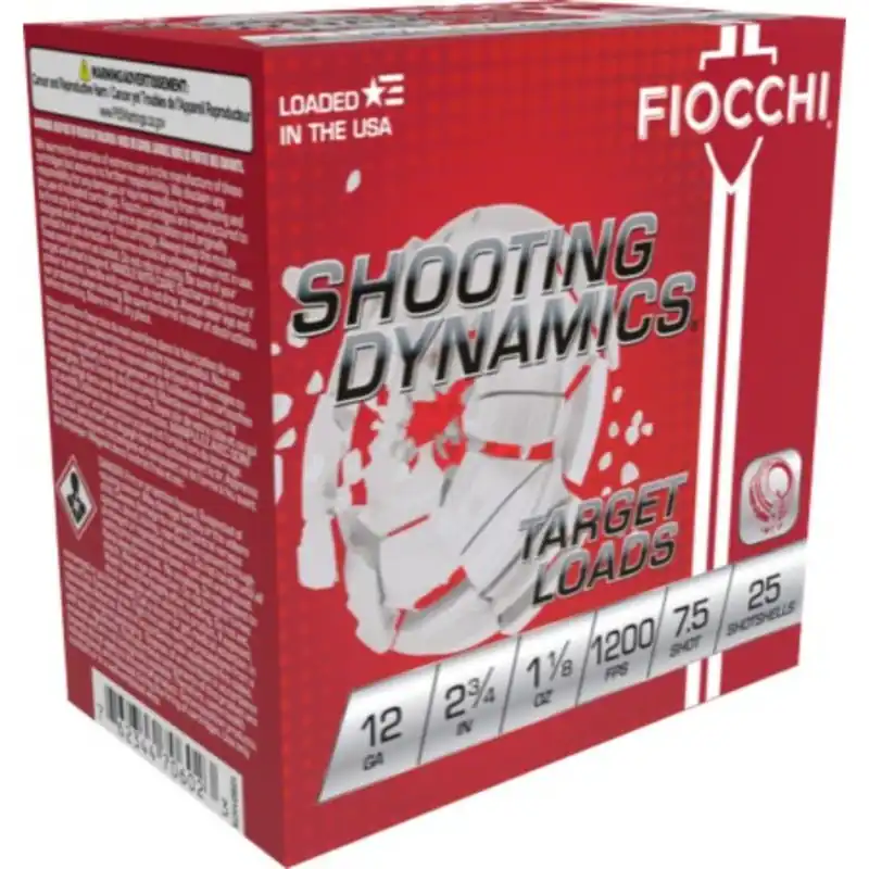 Fiocchi Shooting Dynamics 12 Ga. 7.5 2 ¾” 25/Box