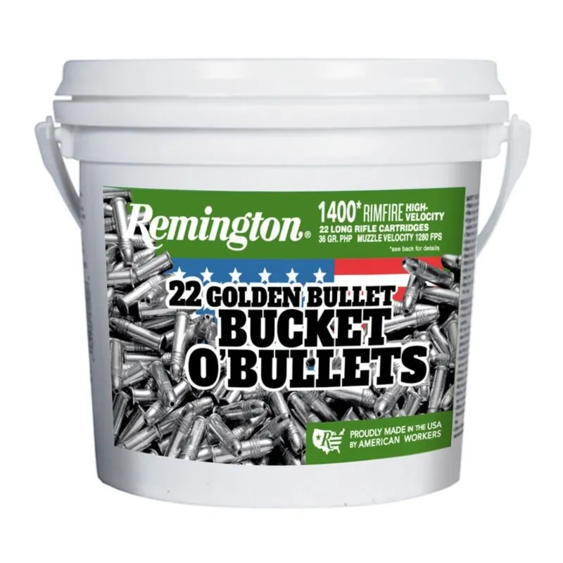 Remington 22 Golden Bullet 22LR 36 Gr. 1400/Bucket