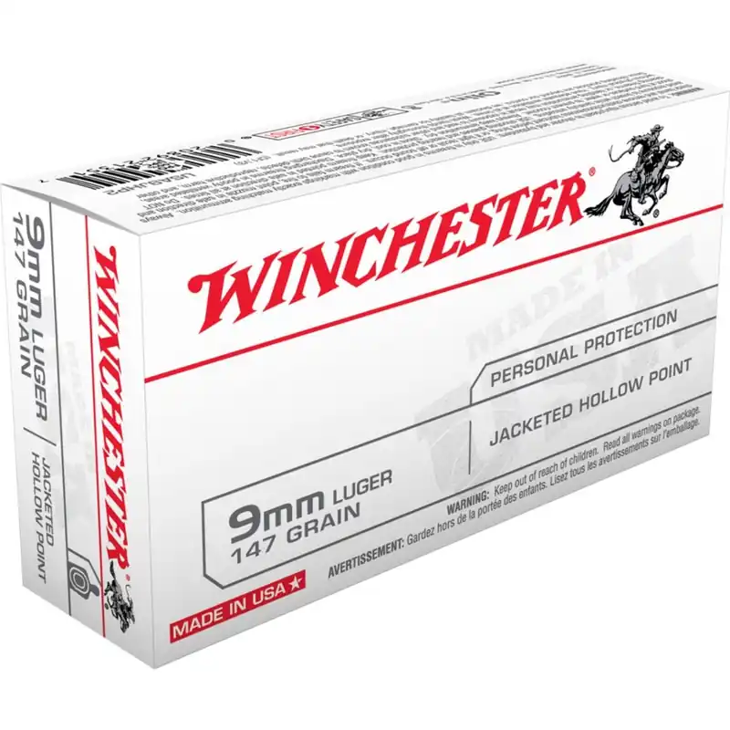Winchester 9mm Luger 147 Gr. JHP 50/Box